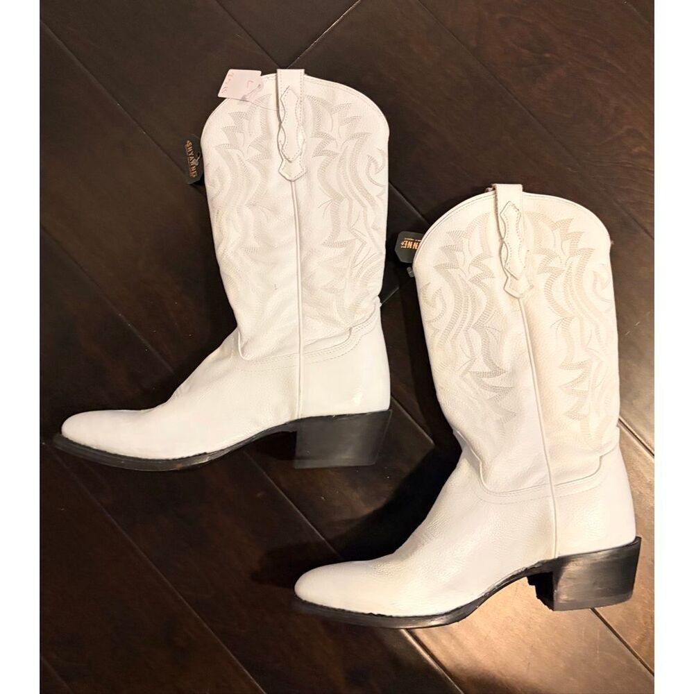 SHYANNE WOMEN'S BLANCA WESTERN BOOTS - ROUND TOE WHITE SIZE 8.5 NEW $199 MSRP - Picture 7 of 12